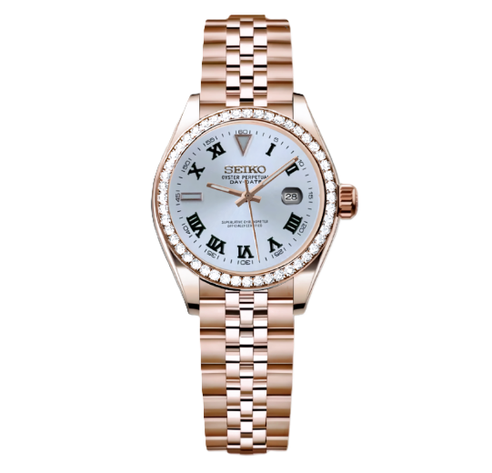 Woman Datejust Rose Gold Wimbledon Sky Blue