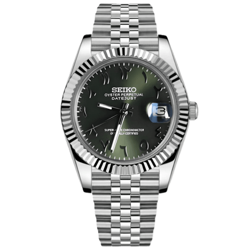 ModHouse Datejust Olive Green Arabic - ModHouse Watches