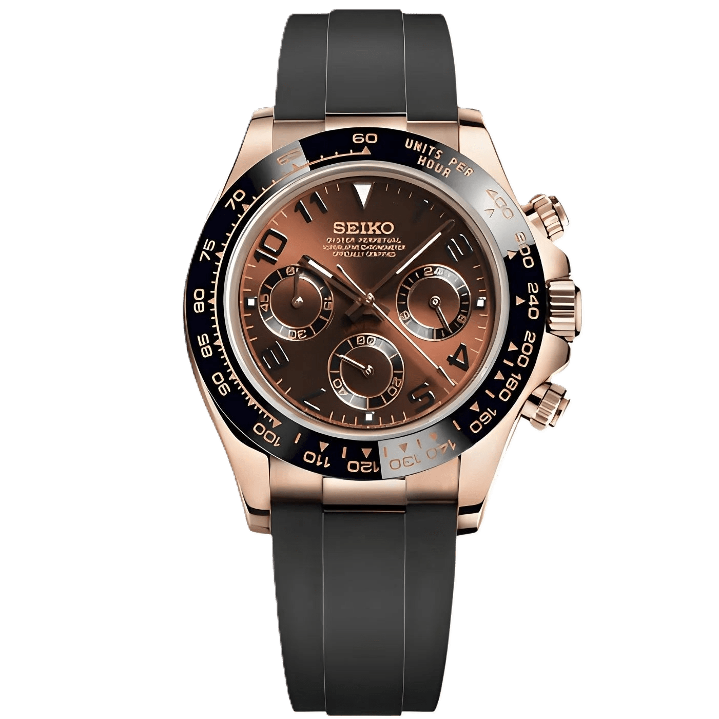 ModHouse Daytona Rose Gold Black Brown - ModHouse Watches