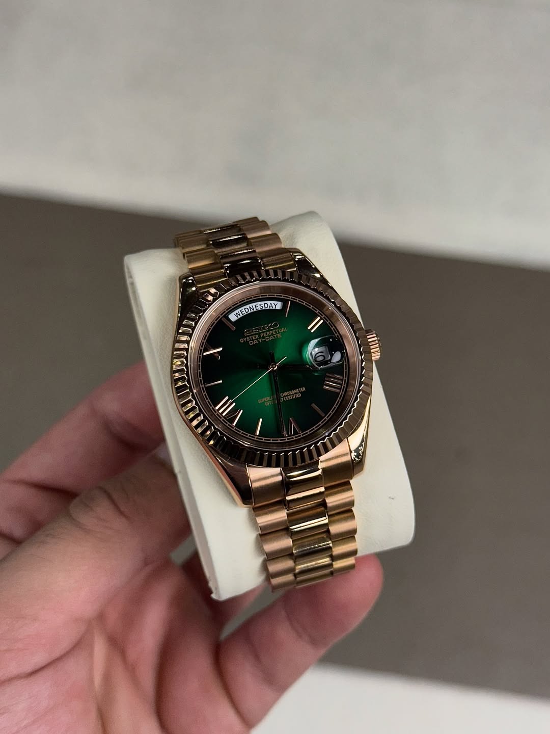 ModHouse DayDate Green Rose Gold