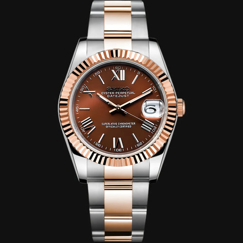 ModHouse Datejust Chocolate Roman Rose Gold