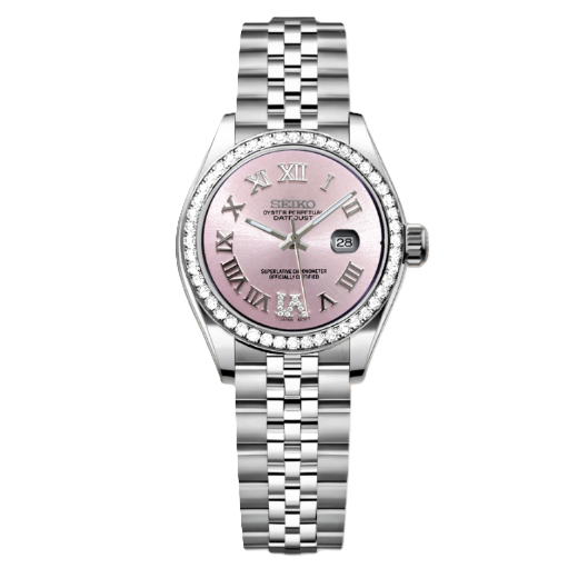 Woman Datejust Pink Roman Diamonds