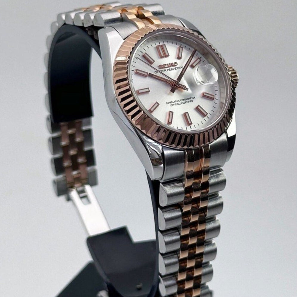 ModHouse Datejust Rosegold Silver