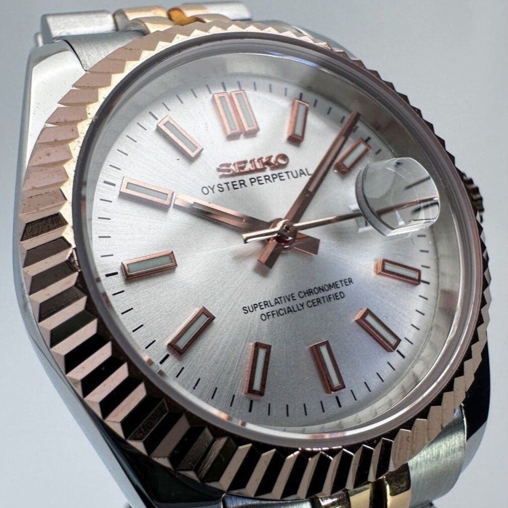 ModHouse Datejust Rosegold Silver