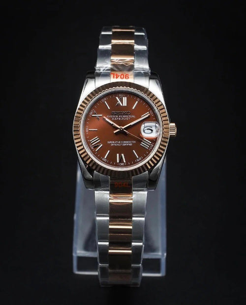 ModHouse Datejust Chocolate Roman Rose Gold