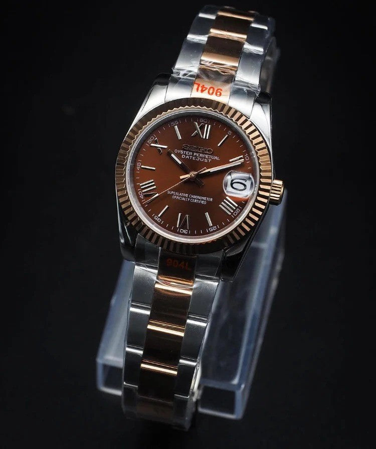 ModHouse Datejust Chocolate Roman Rose Gold