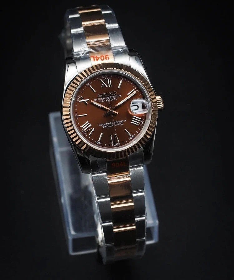 ModHouse Datejust Chocolate Roman Rose Gold