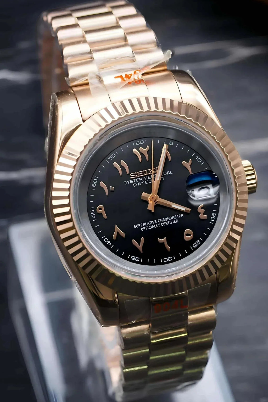 ModHouse Datejust Rose Gold Black Arabic