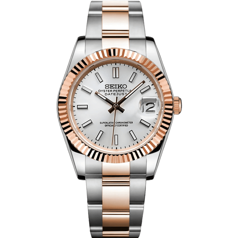 ModHouse Datejust Rosegold Silver - ModHouse Watches