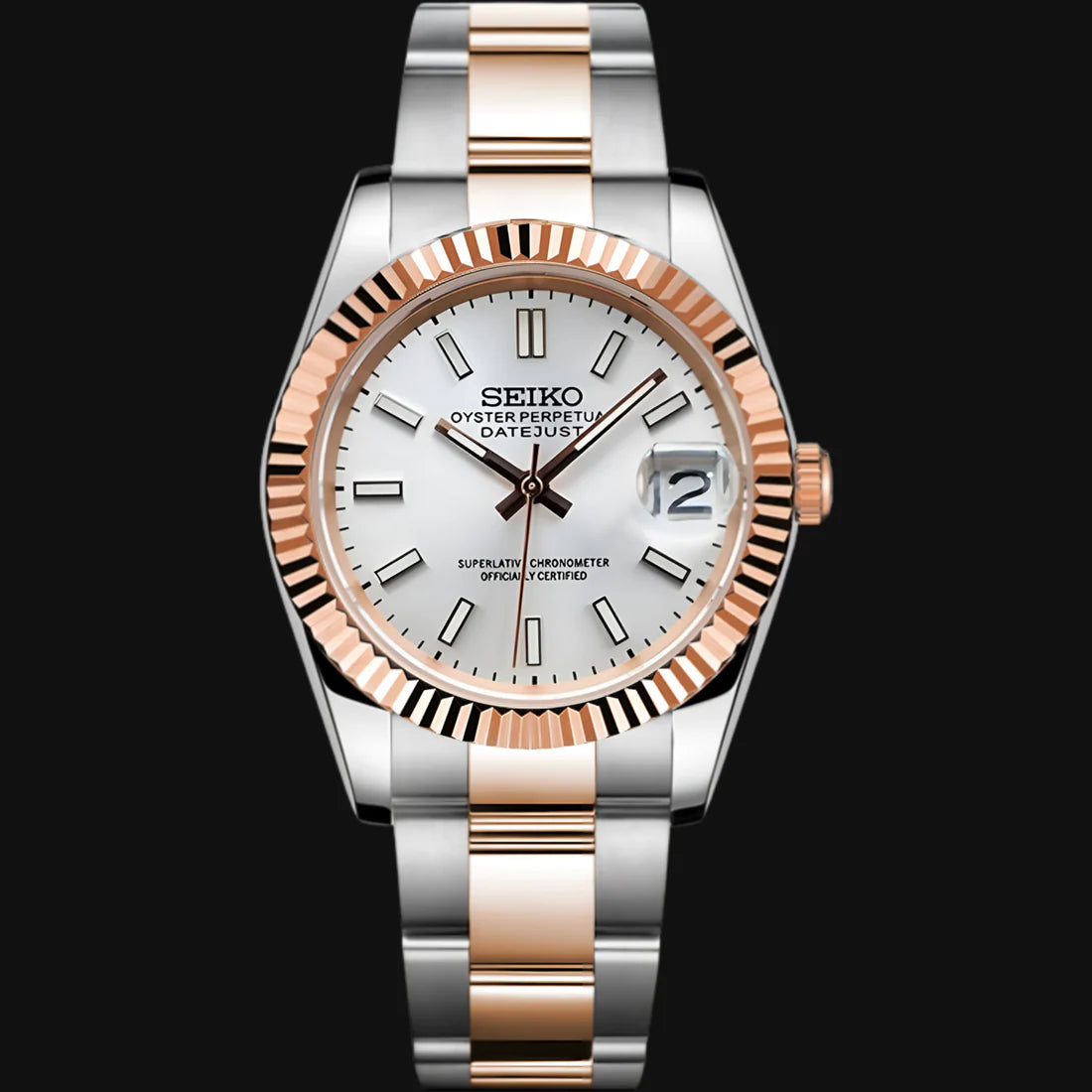ModHouse Datejust Rosegold Silver