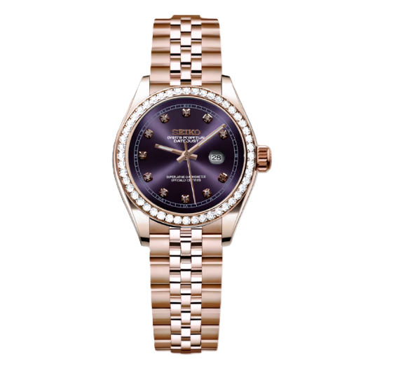 Woman Datejust Rose Gold Deep Purple Diamonds