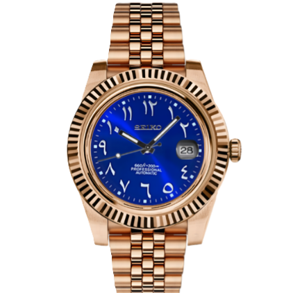 ModHouse Datejust Blue Rose Gold Arabic